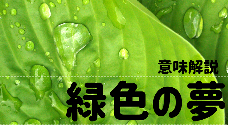 夢占い 緑色の夢34選 蛇 顔 服 水 鳥 蜘蛛 トカゲなどパターン別にご紹介 夢占い 心理学 スピリチュアル情報発信サイト